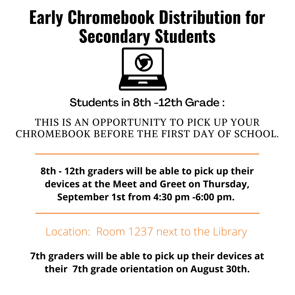 Secondary Chromebook Distribution