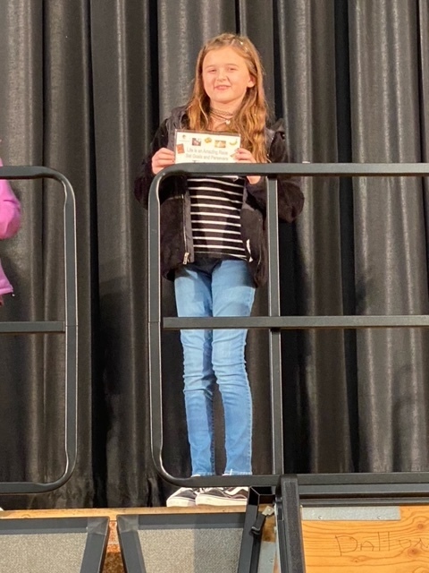 A student with an award